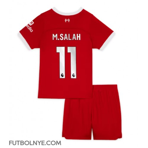 Camiseta Liverpool Mohamed Salah #11 Primera Equipación para niños 2023-24 manga corta (+ pantalones cortos)